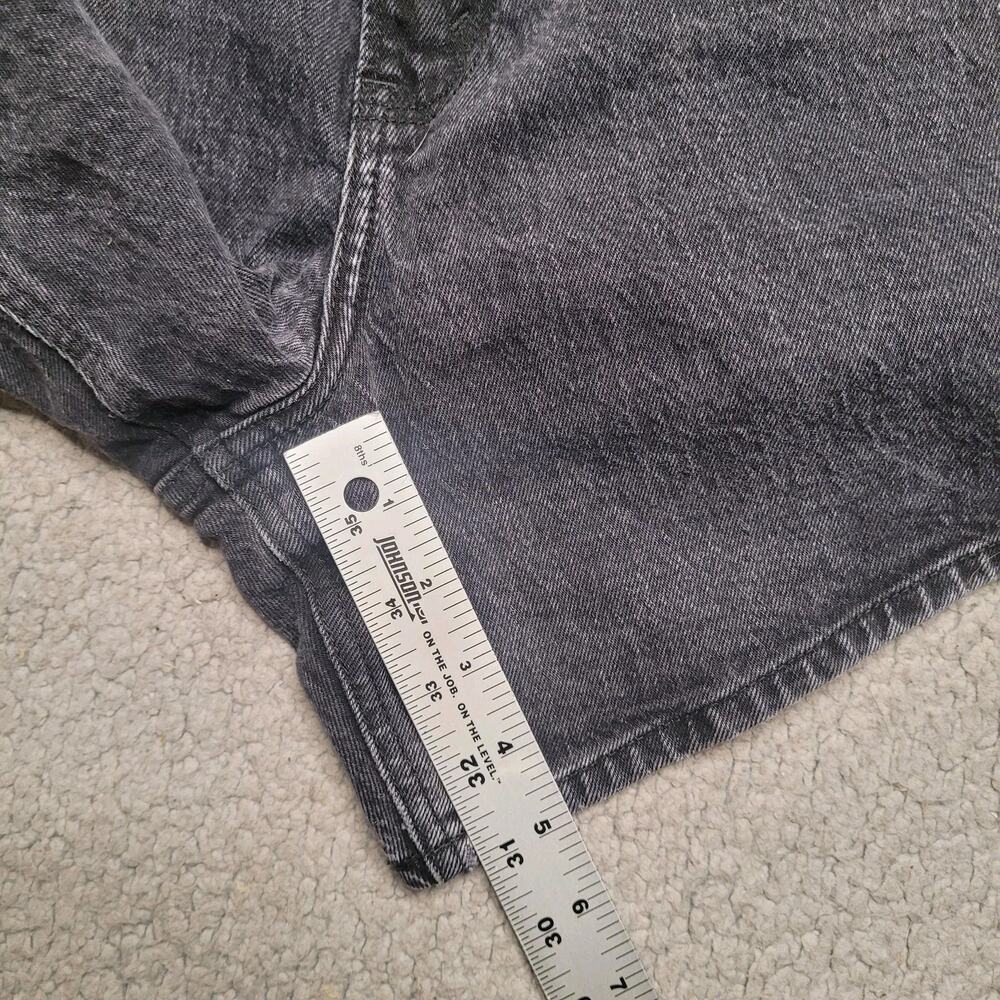 Abercrombie & Fitch Shorts Womens 31 12 Black Denim The Dad Short High Rise - Picture 7 of 7